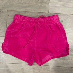 Y2K Pink Terry Cloth Shorts .